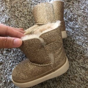 Toddler gold glitter Uggs